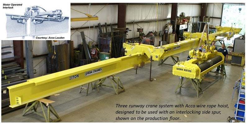 CUSTOM SOLUTIONS: 20-Ton Three-Runway Crane and Side Spur