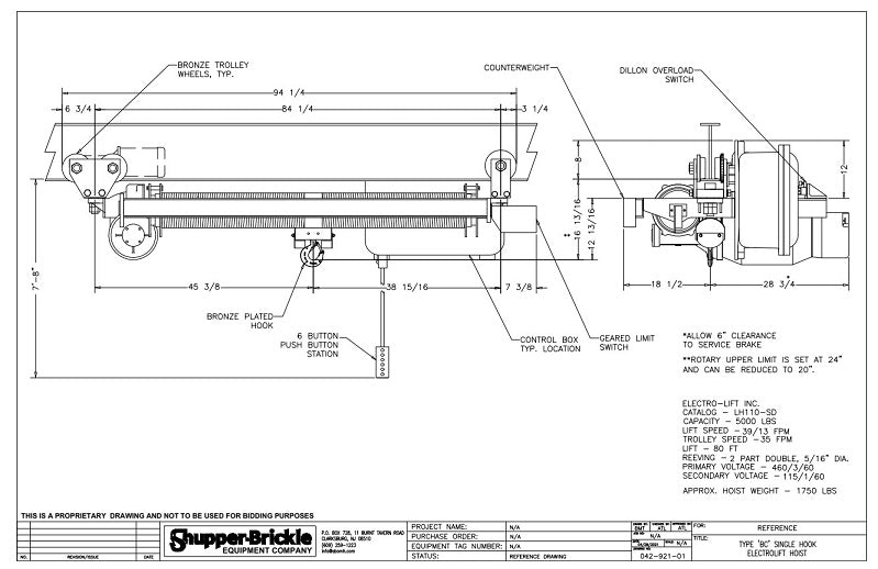 Free Specification: Hoists to lift SCR Blocks for Power Plants