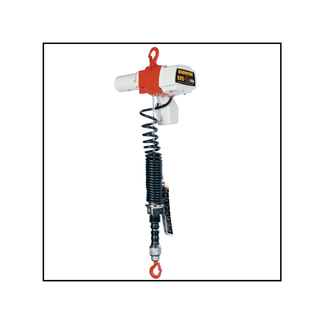 Harrington Hoists Model ED Single Phase Electric Chain Hoist with Cylinder Control